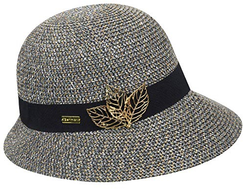 Betmar Franoise Glocke Strohhut Damenhut Sommerhut Sonnenhut (One Size - anthrazit)