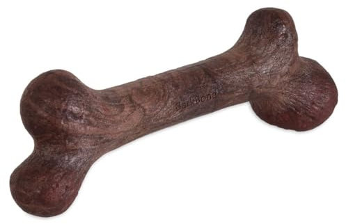 Pet Qwerks Barkbone - Dino Steak Flavor - Kauspielzeug für Hunde - Kauknochen für Hunde - Steakgeschmack - In jeden Knochen eingearbeitetes Aroma - Große Größe - Größe 23.5 x 8.00 x 4.75 cm
