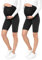 Be Mammy Leggings Courts de maternité Confortables en Coton Pantalons de maternité pour l'été Legging Court Grossesse Maternité 2Pack BE20-228 (2Pack Noir/Noir XL)
