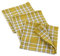 Douceur d'Intérieur, 3 Serviettes de Table (45 x 45 cm) Traditio Jaune, Coton Tissé