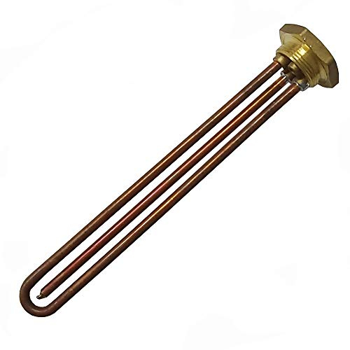 Resistencia tipo cointra 1u recta + vaina en cobre - L.280mm - rosca 1 1/4´´ - 3000w 230v