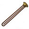 Resistencia tipo cointra 1u recta + vaina en cobre - L.280mm - rosca 1 1/4´´ - 3000w 230v