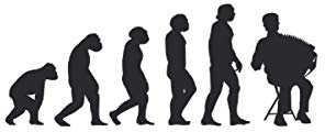 Akkordeon Notizbuch: Akkordeon Evolution Ziehharmonika Akkordeonist / 6x9 Zoll / 120 leere Notenblätter Seiten