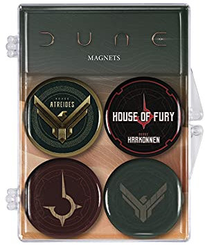 Dark Horse Deluxe Dune Atréides et Harkonnen Aimant Broche Set de 4