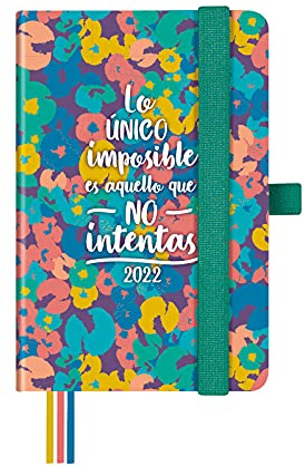 Finocam - Kalender 2022 Wochenansicht Landschaft, von Oktober 2021 bis Dezember 2022 (15 Monate) M2-82 x 127 mm, minimales Design, Unsichtbar, Spanisch