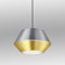 s.LUCE pro LED Pendellampe SkaDa Pendelleuchte Hängelampe, Größe:Ø 50cm, Schirm Flach:Gold, Schirm Hoch:Aluminium