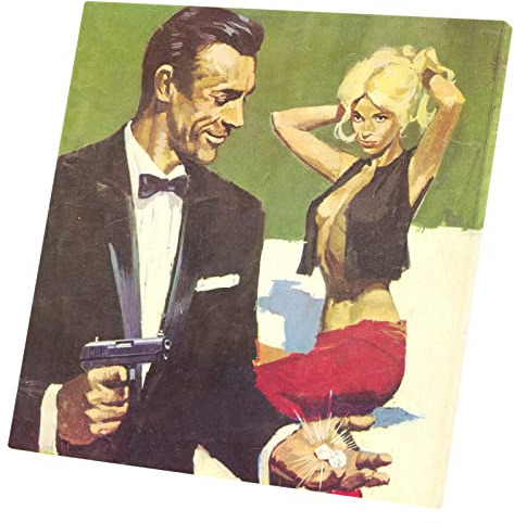 Wandbild auf Leinwand Gemälde James Bond 007 Sean Connery Art (40 cm x 40 cm)