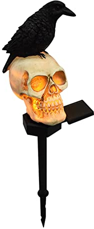 LICHENGTAI Solarlampen Für Außen, Totenkopf Gartenleuchten Halloween Rasenlichter Wasserdicht LED Gartenlampen Solar Lampe für die Garten Dekoration für Terrasse Rasen Garten Hofwege Halloween Party