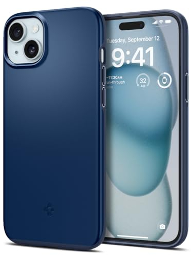 Spigen Thin Fit Case Compatible with iPhone 15 - Navy Blue