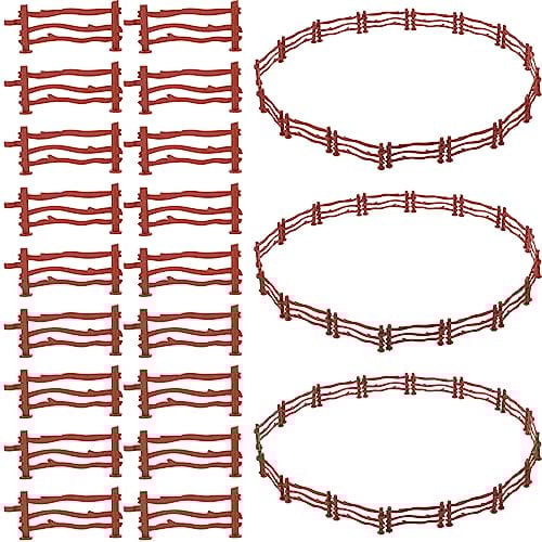 100pcs Kids Simulation Fence Toy Farm Fence Accessories Role Play Paddock Stables Barn Preschool Educational Play Home Decor Miniature Garden Fence