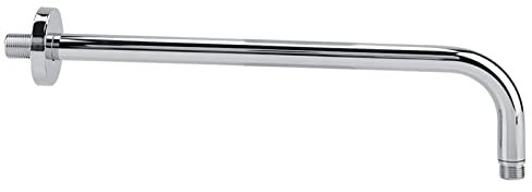 bras de douche 60 cm noir + Ensemble De Bride De Rechange Pour Bras De Tête De Pluie En Acier Inoxydable Extra Long Fixé Au Mur