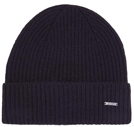 Joop! Herren warme Strickmütze aus 100% Kaschmir, Dark Blue
