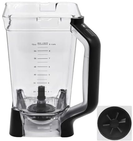 WARDFYT Replacement Pitcher 72 oz XL Compatible with Ninja Blender (New Model) BL610, 72oz Crushing Pitchers Replacement for Ninja BL710WM BL710WMC CO610B CO650B CT610