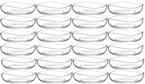 vienberg Glasschalen Set 195 ml aus hochwertigem Glas 6,12 oder 24-teilig Schalen spülmaschinengeeignet Dessertschale Vorspeise Bowl Glasschüssel (24)