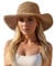 Floppy - Sombreros de paja de playa grandes para mujer, plegable, de ala ancha, plegable, de gran tamaño, sombrero de paja de viaje para mujer, Caqui-4, 7 1/8-7 1/4
