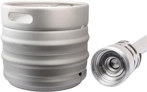 Bierfass, Edelstahl-Bierfass mit versiegelter Knopfabdeckung zum Brauen von Bier in der Küche zu Hause, zum Camping, Wandern, Heimbrauen, hält Getränke frisch, 30 l, Typ Fass + S