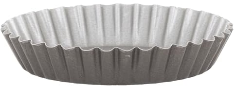 ASAB 4X Air Fryer Accessories Non Stick Tin for Cooking Baking Roasting Durable Skandia Reusable Dishwasher Oven Safe Mini Air Fryer Tray Food Grade Baking Tray for Quiche Tart (Mini Fluted Round Dish