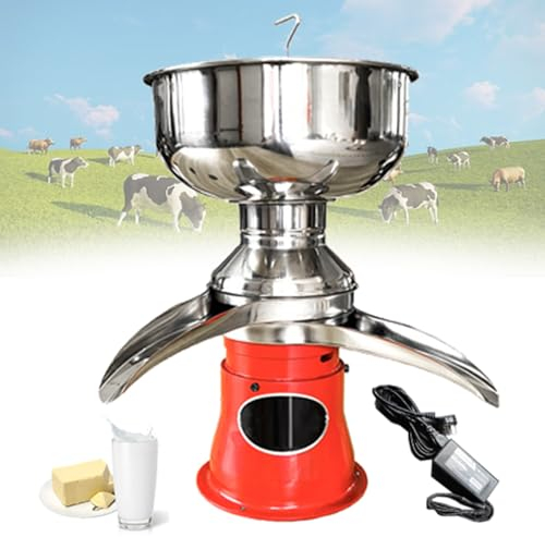 Quixnova Separatore di Crema di Latte Fresco 50L/H Separatore di Burro di Crema Centrifugo Capre Mucche Trasformano Il Latte Intero Crudo in Latte scremato, velocità di Rotazione di 10500 Giri/min