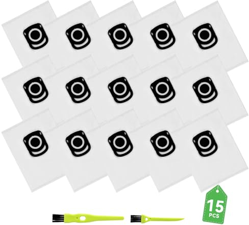 15 sacchetti aspirapolvere,per rowenta Hygiene+ ZR200520 ZR200720,rowenta aspirapolvere ricambi Compatibile con Rowenta Compact Power, X-Trem Power, Silence Force (RO64xx, RO63xx, RO68xx, RO39xx)