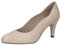 CAPRICE Damen Pumps aus Leder Spitz, Cremefarben (Offwhite Nappa), 38.5 EU