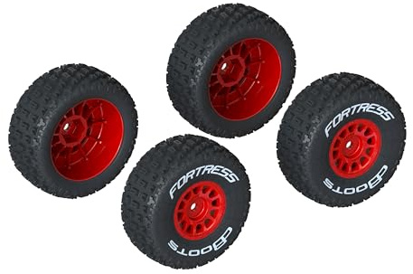 ARRMA dBoots 'Fortress' Tire Set Glued, Red (2 Pairs)