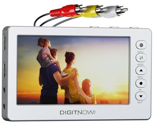 VHS to Digital Converter, Video to Digital Converter,1080P Video Converter Machine, Analog to Digital Converter, Video Audio Recording from VCR, VHS, DVD, Mini DV, Tapes, Hi8, Camcorders