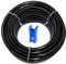 HUAZIZ 20 Meter PU Pneumatikschlauch Pneumatic, Schwarz Polyurethane Schlauch, Flexibel Druckluftschlauch 6 mm x AD 4 mm ID + 1 Stück Blau Schlauchschneider