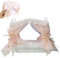 Dollhouse Bett für Prinzessin 1:12 Skala Simuliertes Puppenbett mit Bettvorhang & Krawatte DIY Friendly Decorative Dollhouse Möbel für Puppenhaus Enthusiasten, Stil 2