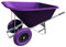Agri Barrow Wheel Barrow 200 Litre Plastic Wheelbarrow with Puncture Proof Twin Slim Tyres, Purple – Ideal for Equestrians, Farmers, Gardeners, Stable Yards, and Heavy-Duty Use