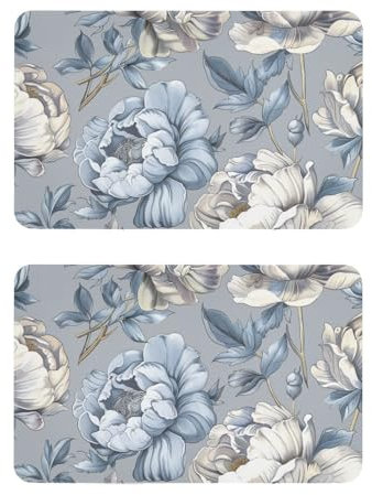 Copertura decorativa per lavastoviglie con rose blu e bianche vintage per frigoriferi Copertura per lavastoviglie Pannello di copertura per lavastoviglie Decorazioni natalizie Cubierta magnética del