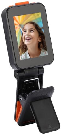 Téléphone Vlog Selfie Monitor Screen, 2,0 Pouces Téléphone Vlog Selfie Screen, avec Pince Pliante Universelle, Bluetooth 5.0, 2,4 G et 5G WiFi sans Fil