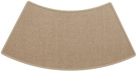 Tappeto da doccia curvo per camper, antiscivolo, semicircolare, ad asciugatura rapida, tappetino da bagno curvo facile da pulire, per camper, casa, vasca da bagno, doccia (kaki, 45 x 99 cm)