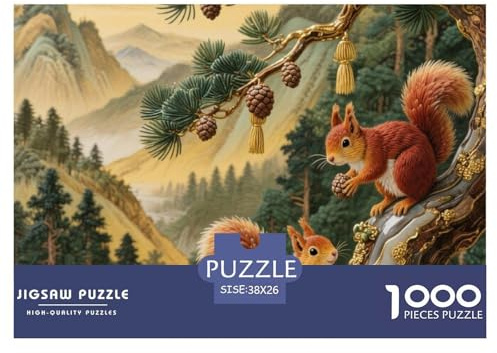 Eichhörnchen 1000 Teile Erwachsene Puzzle Premium Quality Erwachsene Kinder Animal Premium Quality Impossible Game 38x26cm/1000pcs