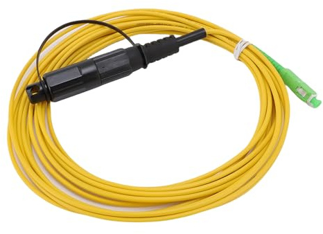 SIXRUN Câble à Fibre Monomode, SC/vers SC/, Cordon de Raccordement à Fibre Optique en PVC Imperméable et blindé pour un Réseau Haut Débit Stable dans le Bureau à Domicile en Extérieur (#1)