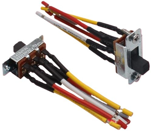 2Pcs Ceiling Fan Switch 6A 125V, 3A 250V 6 Pin Mount Directional Toggle Fan Switch Metal Reverse Rotation for Ceiling Slide for Household Appliances