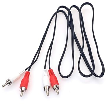 JZK 1.2 m Cavo phono, cavo audio 2RCA maschio-maschio, cavo video stereo con doppio connettore RCA per home theater, audio, HDTV, stereo per auto, altoparlanti, sistemi Hi-Fi