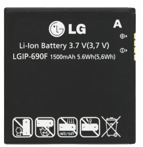 LG SBPL0101901 Lithium-ION (Li-ION) 3.7V Batterie Rechargeable - Batteries Rechargeables (Lithium-ION (Li-ION), 3,7 V, Noir)