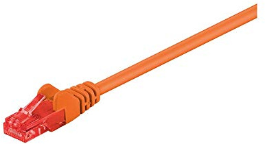 Goobay 95259 CAT 6 Patchkabel, U/UTP, Orange, CCA Kupfergemisch