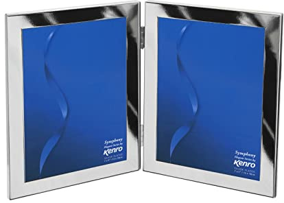 Kenro Silver Plated Photo Frame for 2 Photos 6x4 Inch / 10x15cm Symphony Elegant Series -SYE1015/2