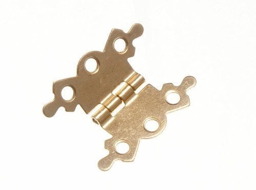 Lot Of 20 Butterfly Ornate Fancy Hinge Eb Brass Plated 40Mm With Screws