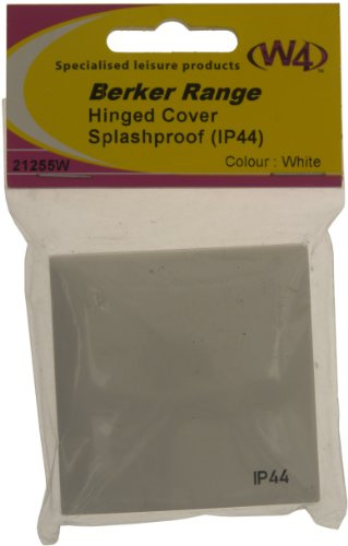 W4 Berker Frame with Hinged Lid - White