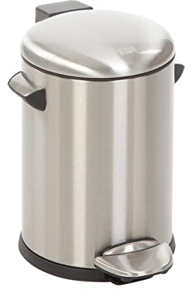 EKO VB 921703 23.5 x 20.1 cm Belle Deluxe Step Bin 3 L Matte Stainless Steel Metal