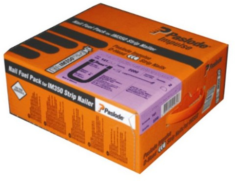 Paslode 3.1 x 75mm IM350 Ring Nails Galv-Plus® Finish Box of 2200 + 2 Fuel Cells