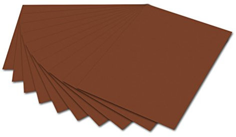 folia 6185 - Fotokarton Schokobraun, 50 x 70 cm, 300 g/qm, 10 Bogen - zum Basteln und kreativen Gestalten von Karten, Fensterbildern und für Scrapbooking