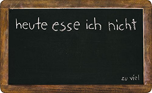 Frühstücksbrettchen 23 x 14 cm • 68070 ''Heute esse ich nicht zu viel'' von Inkognito • Künstler: INKOGNITO © Wilson - Schork • Dies & Das • Küche & Frühstück • Frühstücksbrettchen • Schneidebrettchen • Brettchen