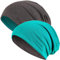 Hatstar® 2in1 Reversible Unisex Beanie | Damen und Herren Mütze | Übergangsmütze für Frühling und Sommer | SoftTouch Poly - Baumwolle | leicht & weich (2 in 1 dunkelgrau/Petrol)