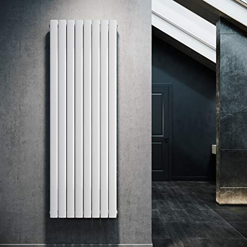 ELEGANT Design Flach Heizkörper 1800x619mm Weiß Paneelheizkörper Vertikal Mittelanschluss Doppellagig