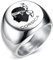 BOBIJOO JEWELRY - Ring Siegelring Wappen von Korsika mohrenkopf Corsica Edelstahl Silber - 18,5 (8 US), Edelstahl 316
