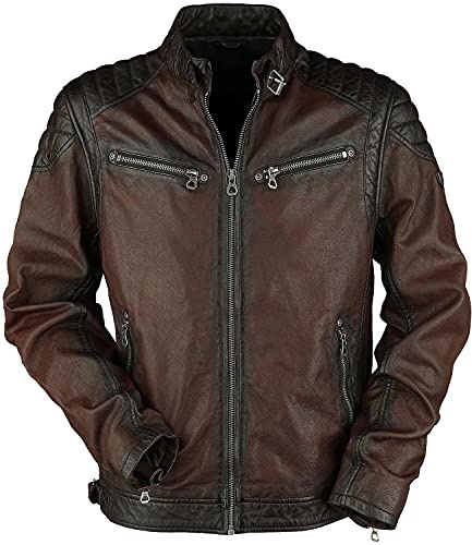Mauritius Colt W18 Lasanv Uomo Giacca di pelle rosso marrone M 100% pelle Regular