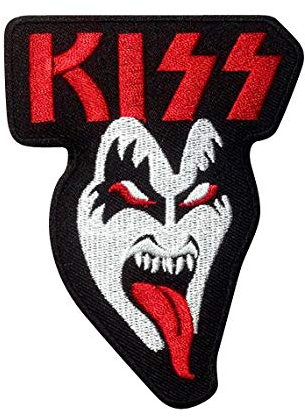 LipaLipaNa KISS Rock Aufnäher Besticktes Patch zum Aufbügeln Applique Souvenir Zubehör